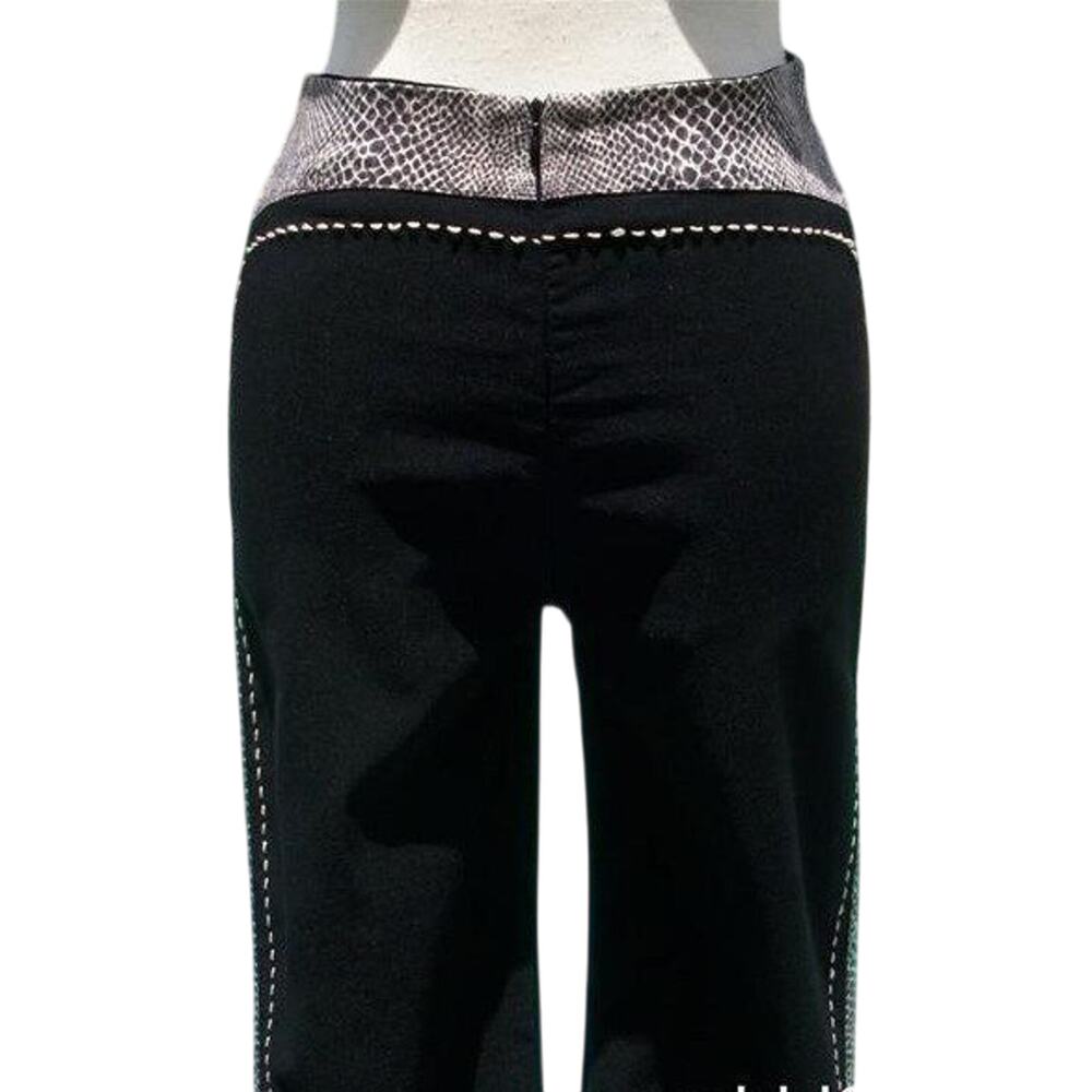 Cache Black Flat Front Stretch Textured Reptile W… - image 5